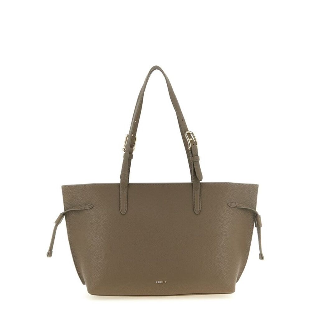 Furla Gray Calfskin Tote Women's Bag